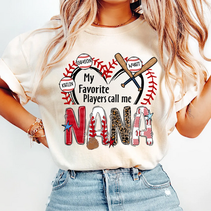 Baseball Mimi, My Favorite Player Call Me Mimi, Game Day Personalized Family Gift T-shirt