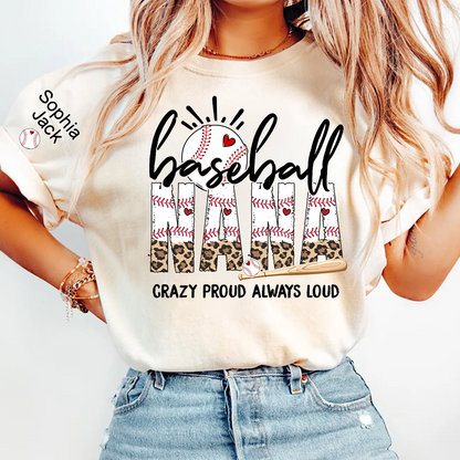 Baseball Game Day Mimi Nana Grandma and Grandkids T-shirt