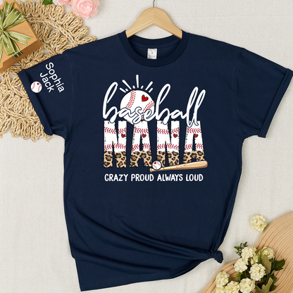 Baseball Game Day Mimi Nana Grandma and Grandkids T-shirt