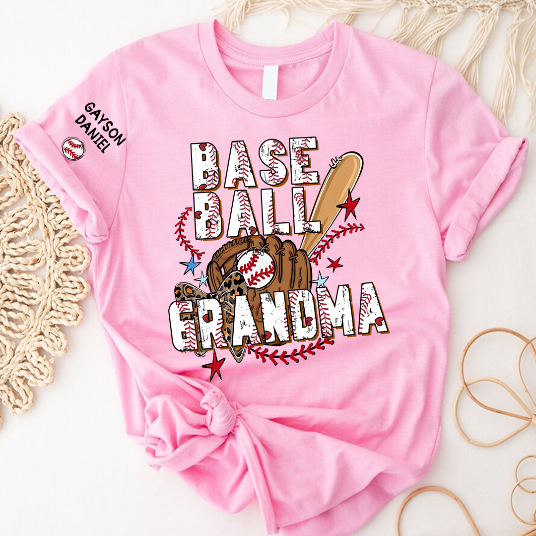 Baseball Mimi Game Day, Personalized Grandma and Grandkids T-shirt