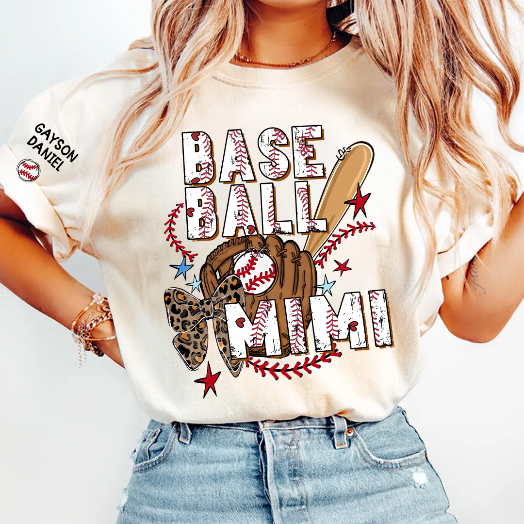 Baseball Mimi Game Day, Personalized Grandma and Grandkids T-shirt