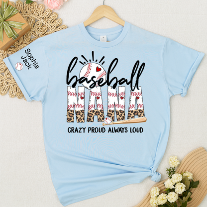 Baseball Game Day Mimi Nana Grandma and Grandkids T-shirt
