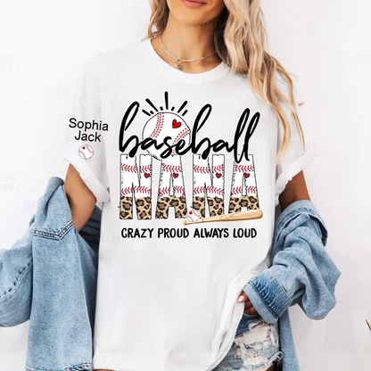 Baseball Game Day Mimi Nana Grandma and Grandkids T-shirt
