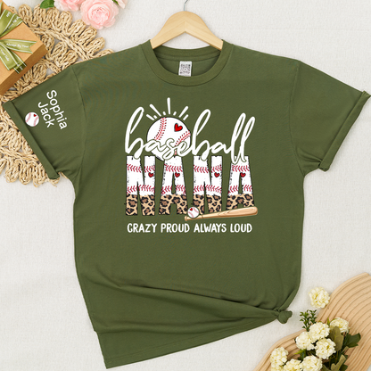 Baseball Game Day Mimi Nana Grandma and Grandkids T-shirt