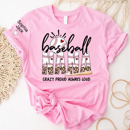 Baseball Game Day Mimi Nana Grandma and Grandkids T-shirt