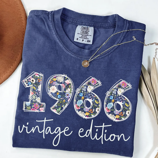 Birthday Gift Custom Year, 1966 Vintage, 60th Birth Day Gift, 60 Year Mom, Grandma Gift Comfort Colors® T-shirt