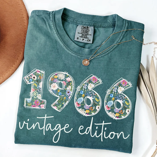 Birthday Gift Custom Year, 1966 Vintage, 60th Birth Day Gift, 60 Year Mom, Grandma Gift Comfort Colors® T-shirt