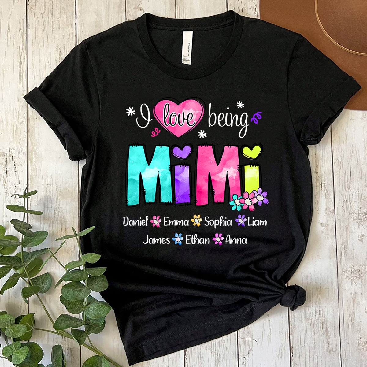 Custom I love being Nana Color Shirt, Personalized Nickname And Grandkids, Gift For Mother's Day