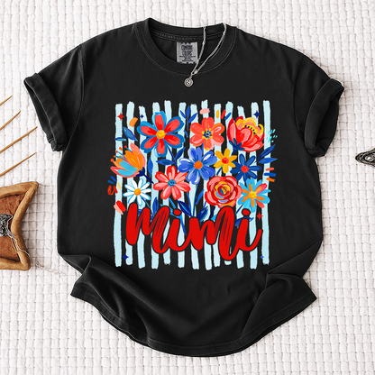 Comfort Colors® Personalized Nana American Flag T-Shirt, Custom Nana, Gigi, Mimi, Mama Design, Patriotic Family Shirt, Gifts for 4th of July, Independence Day