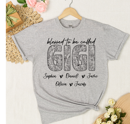 Blessed To Be Called Mimi And Grandkids Wildflower T-shirt