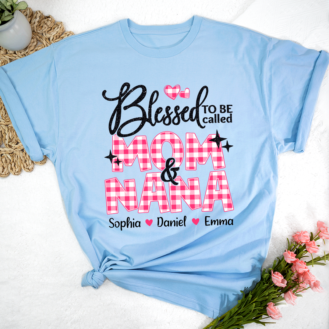 Blessed To Be Called Mom and Nana Mimi Grandma and Grandkids Personalized