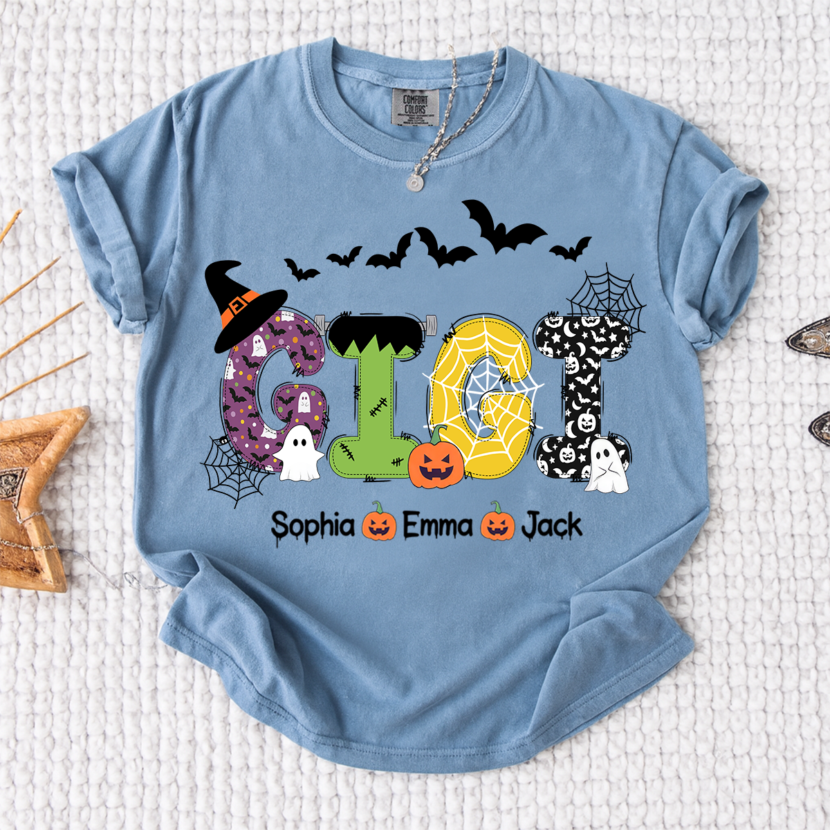 Comfort Colors® Gigi Halloween And Grandkids T-Shirt