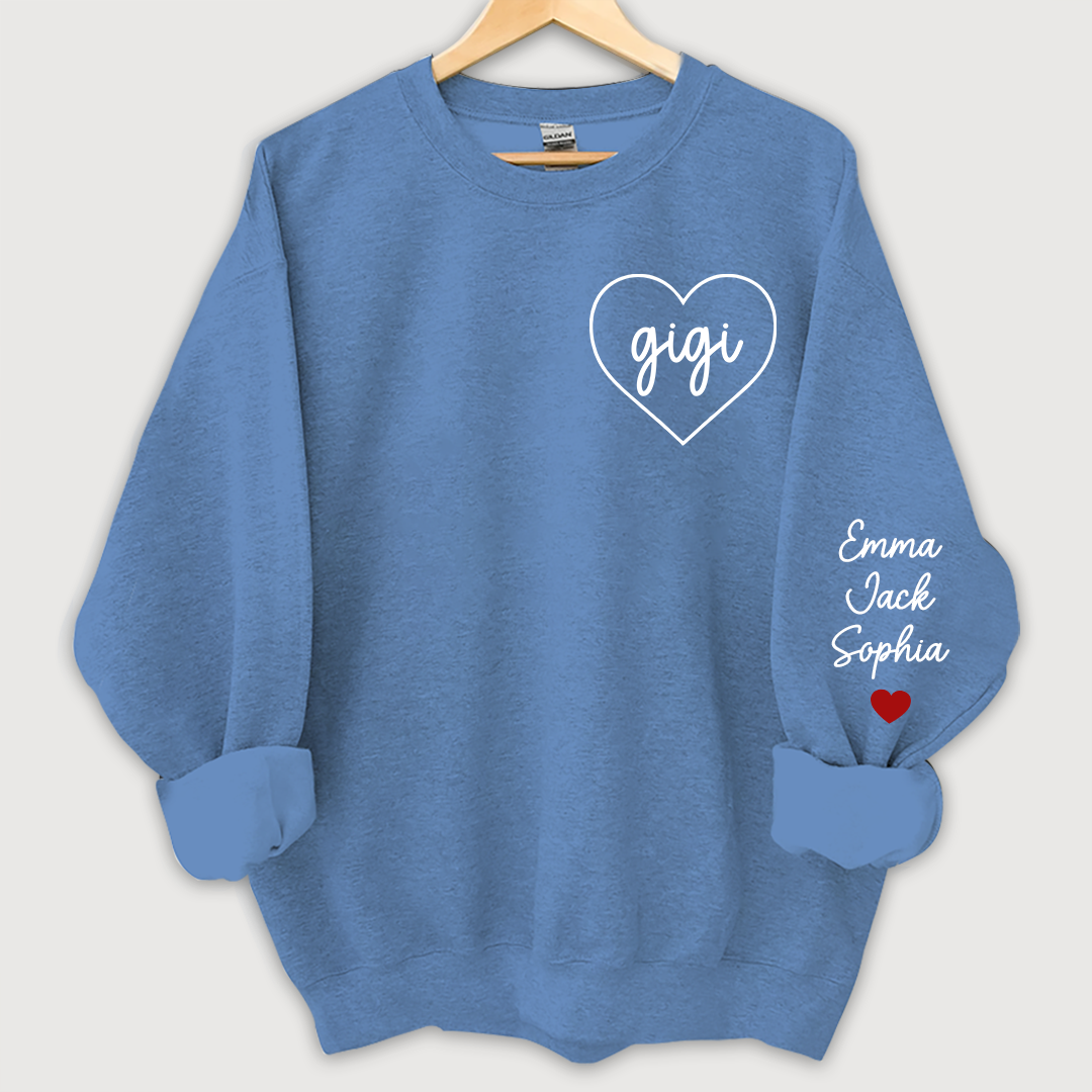 Personalized Grandma, Gigi ,Nana Custom Sweater And Grandkids Sweatshirt