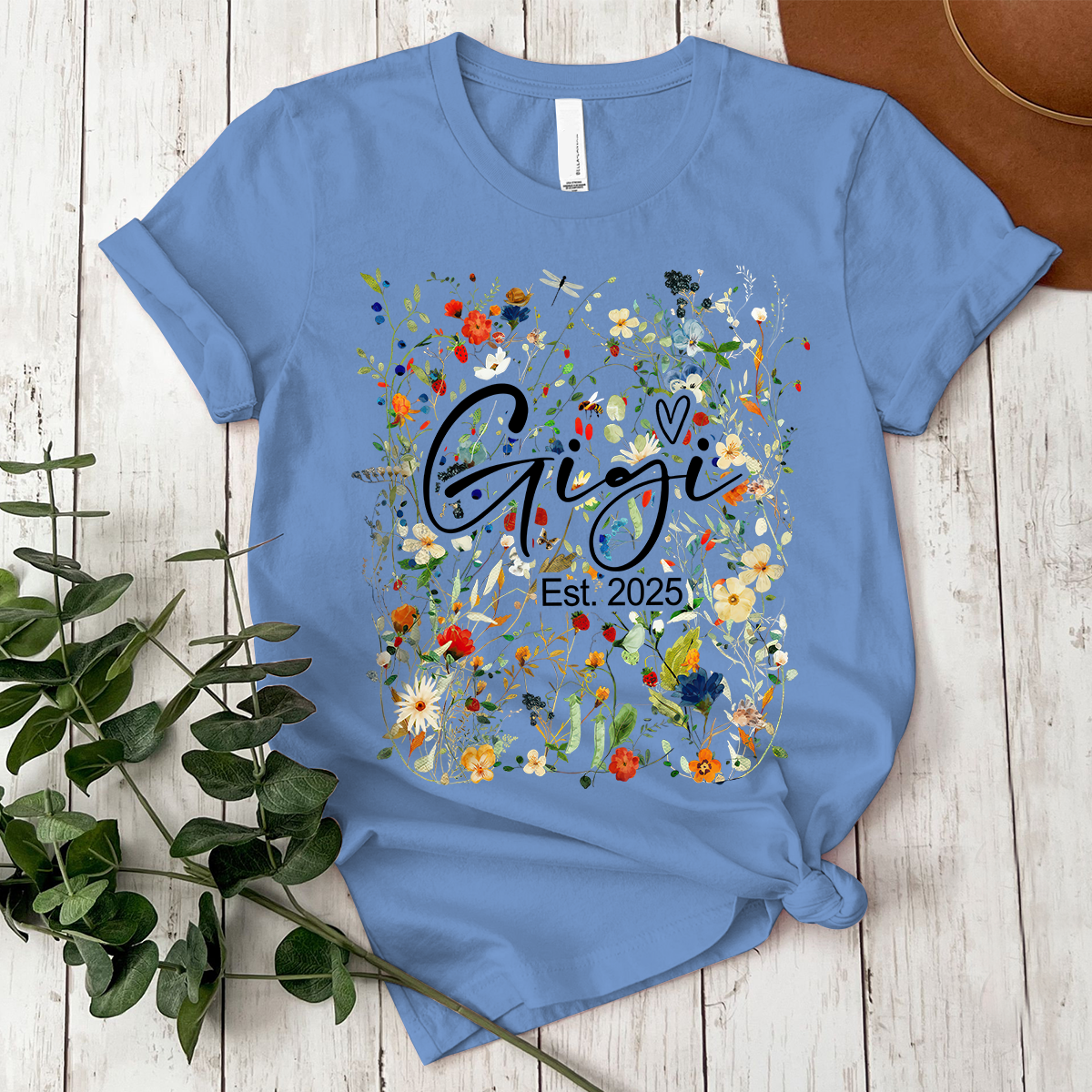Custom Mimi Est Flower Shirt, Personalized Nickname And Grandkids, Gift For Mother's Day