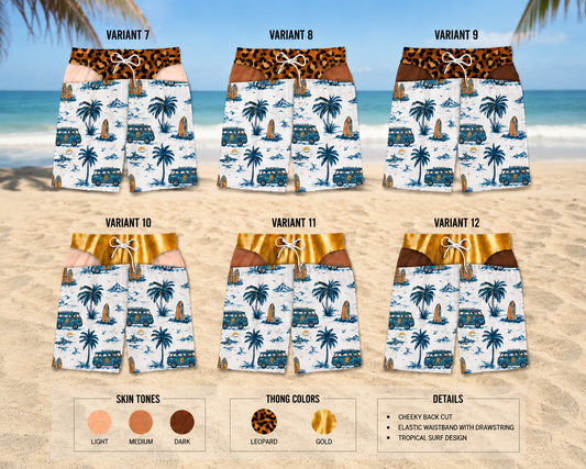 Funny Men's Swim Trunks 3D Print Beach Shorts Quick Dry Summer Swimwear