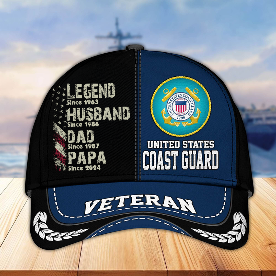 Legend Husband Dad Grandpa Since Veteran Classic Cap