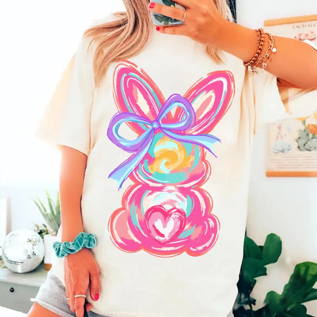 Colorful Easter Bunny T-Shirt – Cute & Trendy Easter Outfit T-Shirt