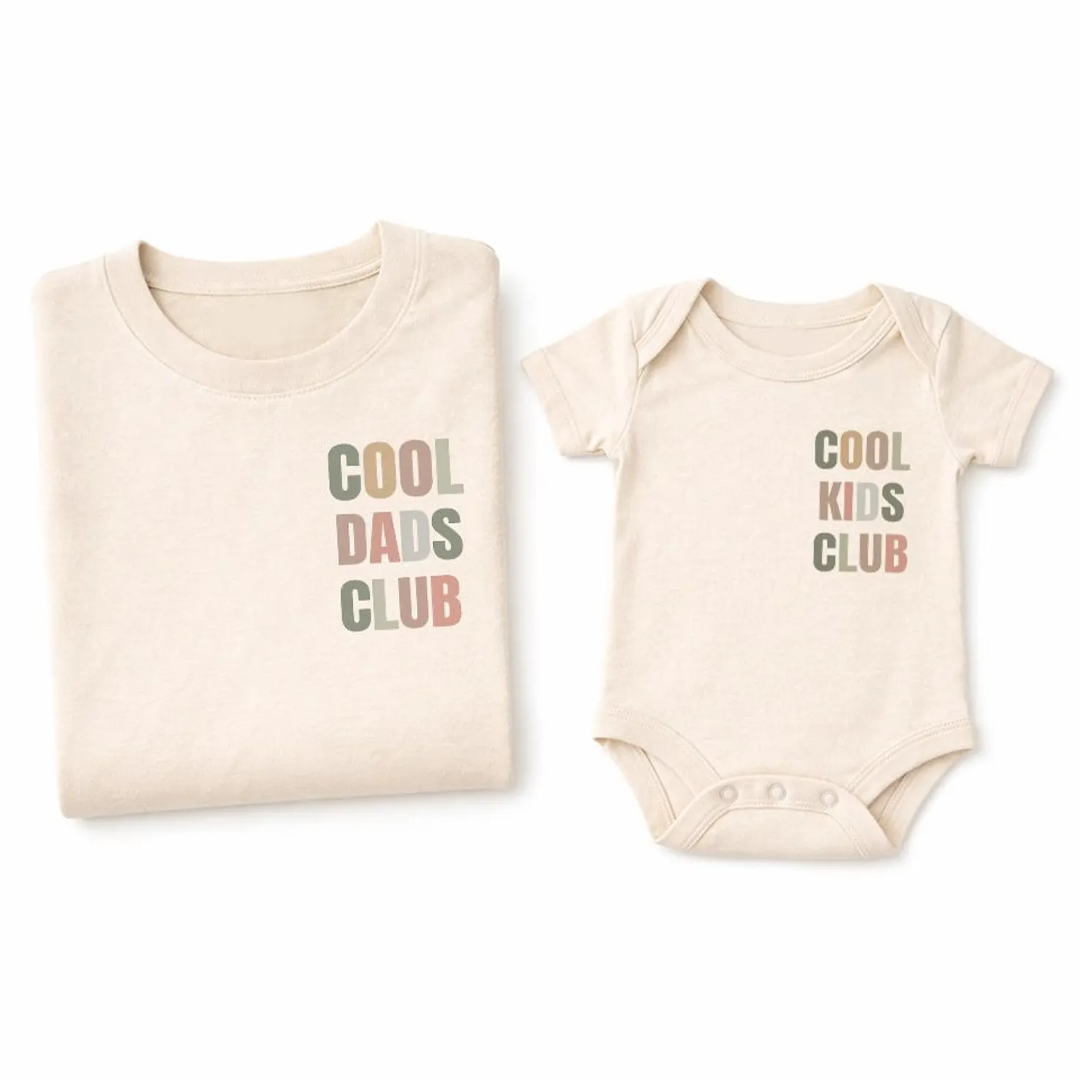 Cool Dads Club Matching Shirts, Dad and Baby Outfit Set, Cool Kids Club Bodysuit, Father’s Day Gift for New Dad