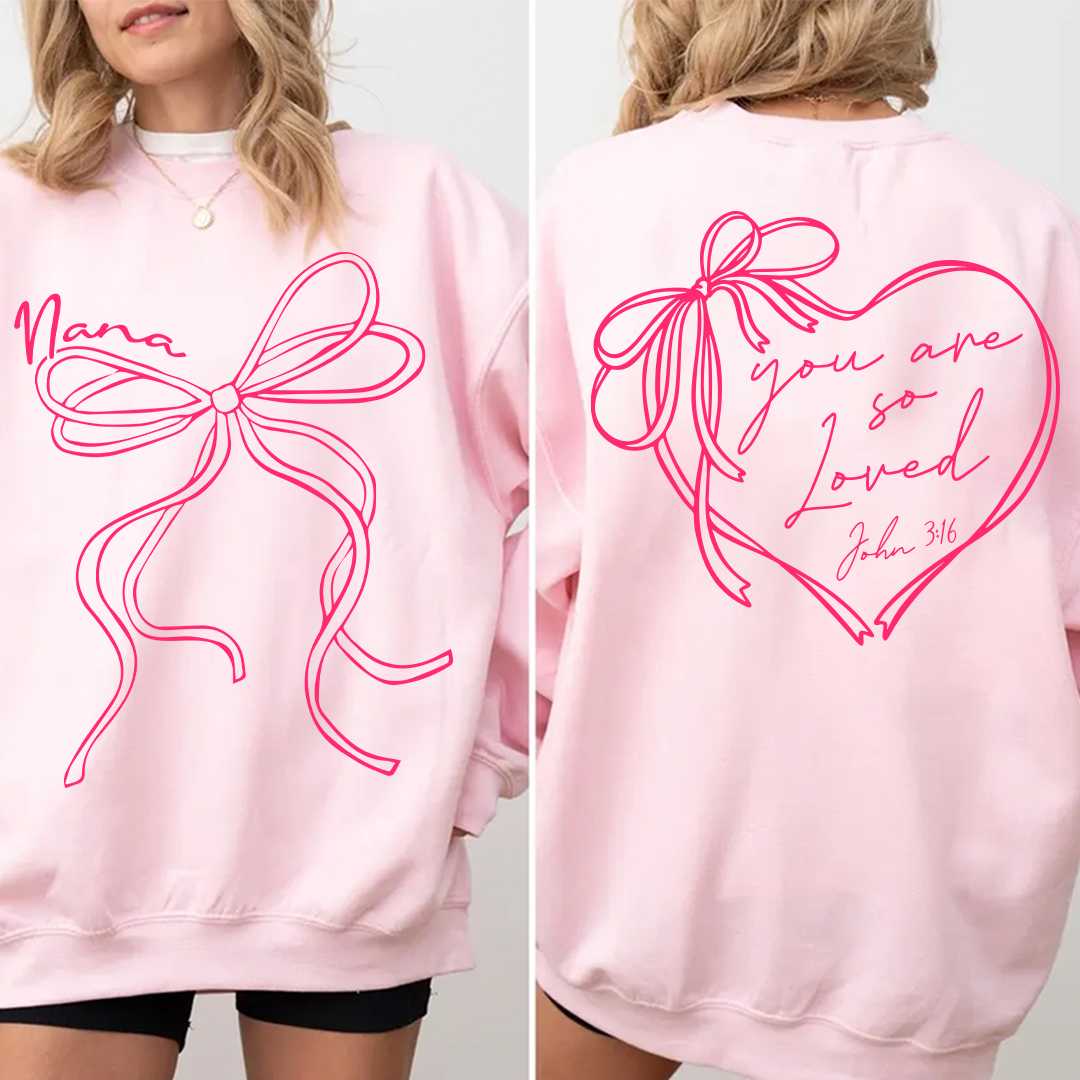 Coquette Bow Custom Gigi - You Are So Loved Jesus Valentine
