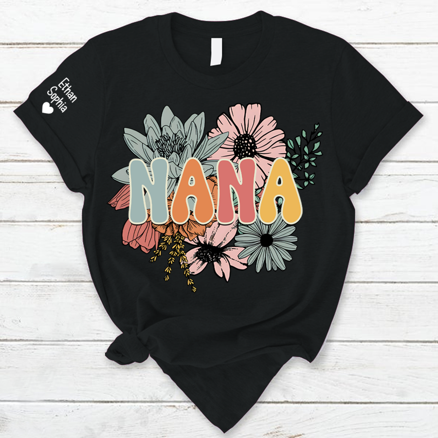Custom Nickname Grandma Vintage Floral And Kids Name CG272