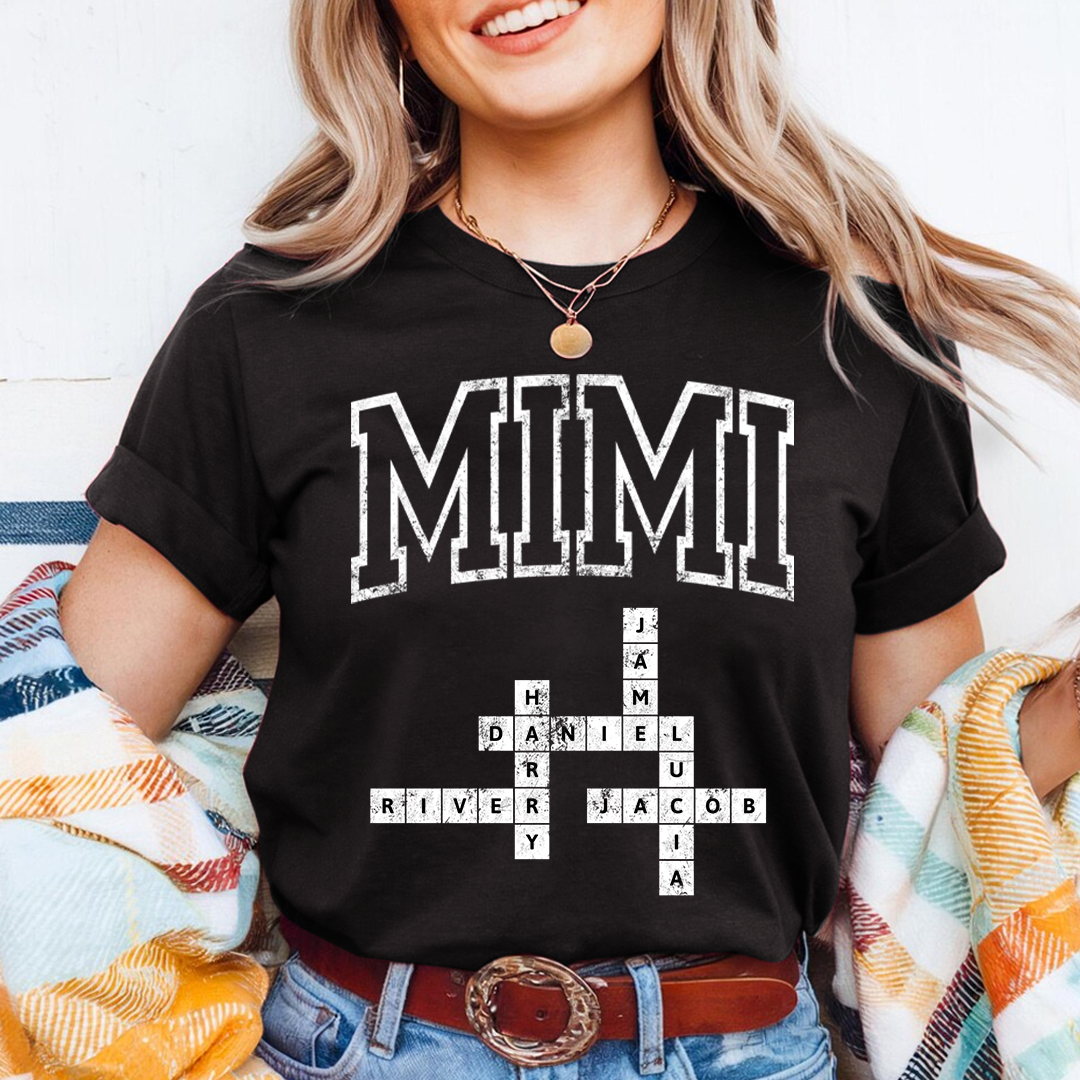 Personalized Gigi Mimi Nana Mama Grandkids Crossword Name