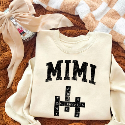 Custom Grandma Crossword Valentine Personalized Gigi Mimi Nana Mama Grandkids Name