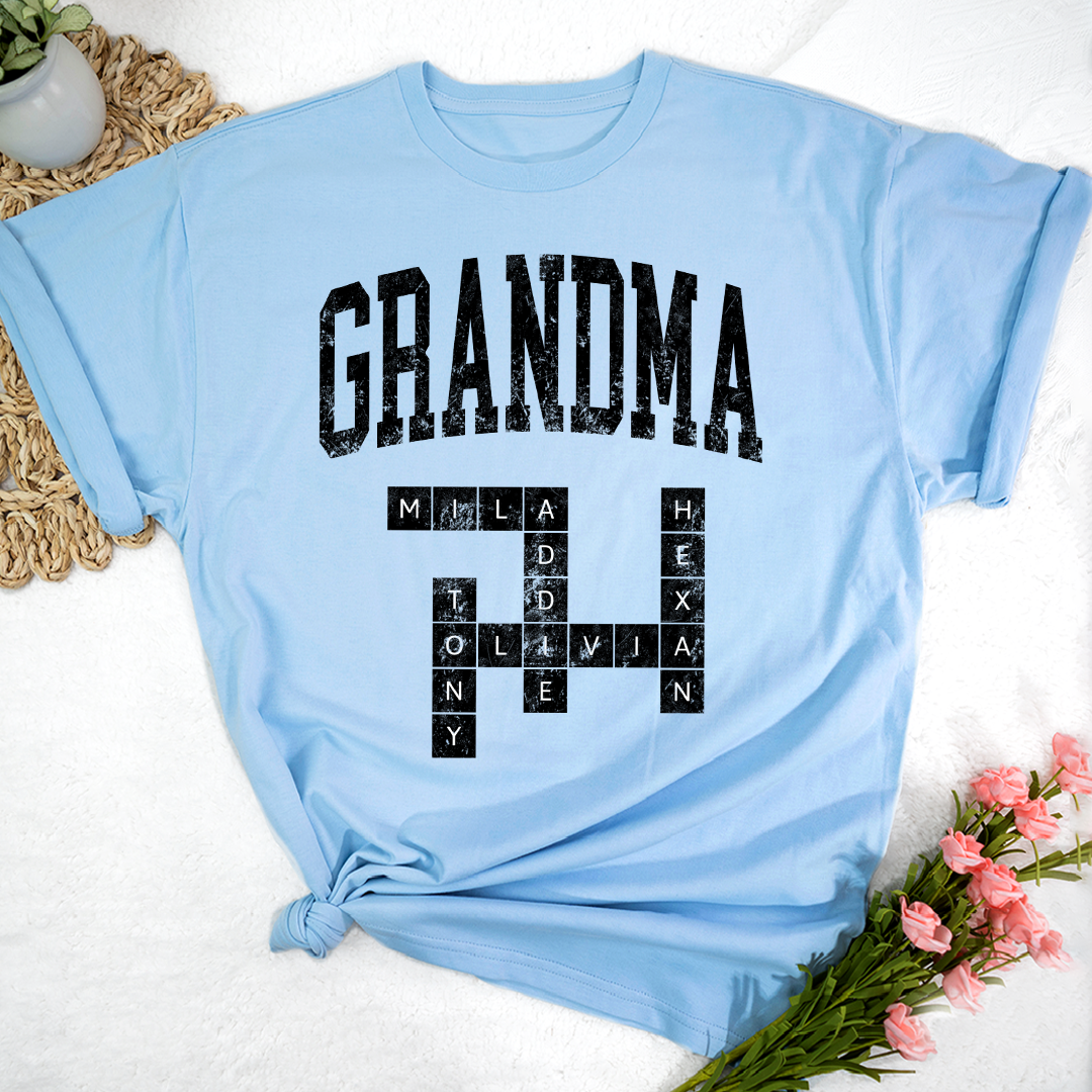 Custom Grandma Crossword Valentine Personalized Gigi Mimi Nana Mama Grandkids Name