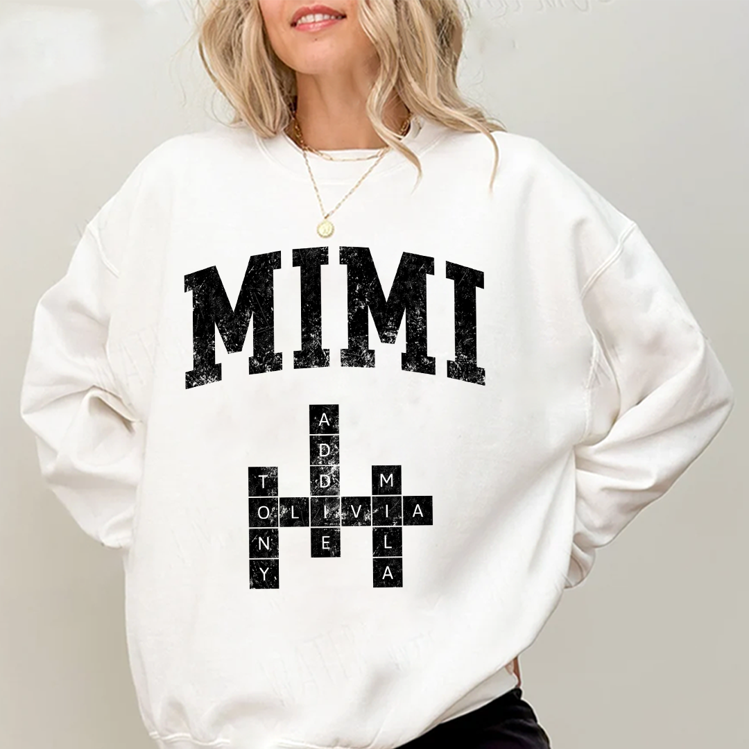 Custom Grandma Crossword Valentine Personalized Gigi Mimi Nana Mama Grandkids Name