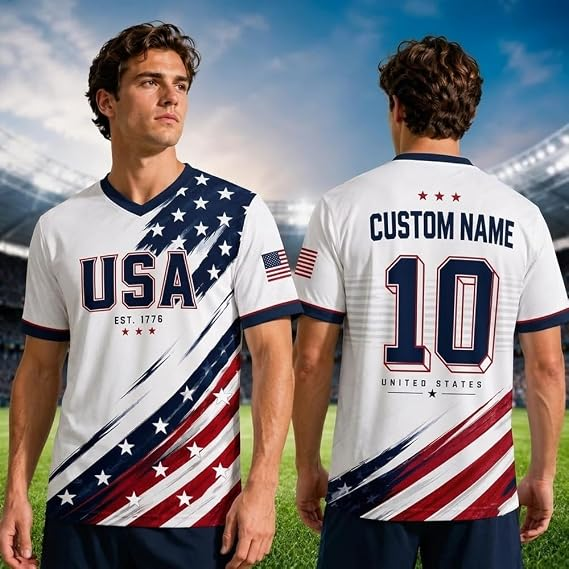Custom National Soccer Jersey 2026 for Men Women Kids, Personalized Flag Design Name Number Gift for Fans Jerseys
