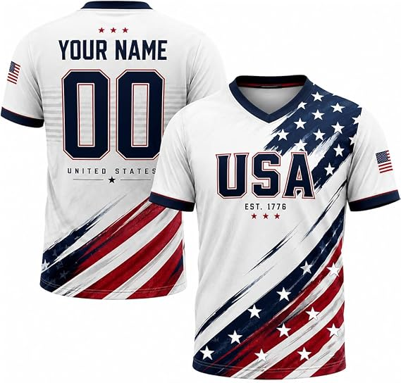 Custom National Soccer Jersey 2026 for Men Women Kids, Personalized Flag Design Name Number Gift for Fans Jerseys