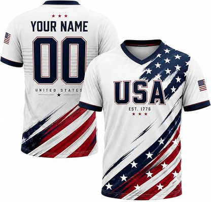 Custom National Soccer Jersey 2026 for Men Women Kids, Personalized Flag Design Name Number Gift for Fans Jerseys