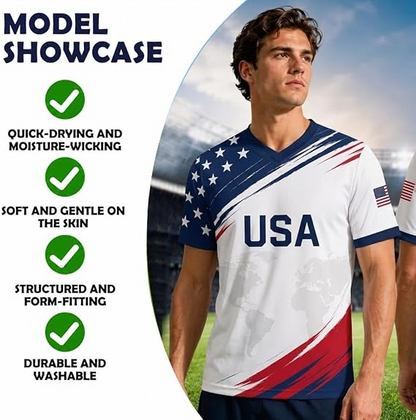 Custom National Soccer Jersey 2026 for Men Women Kids, Personalized Flag Design Name Number Gift for Fans Jerseys
