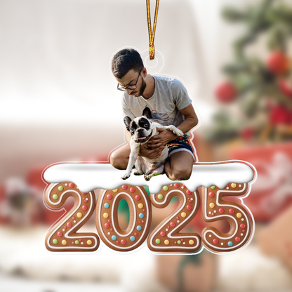 Custom Photo 2025 Gift for Friends, Couple, or Family Acrylic Ornament