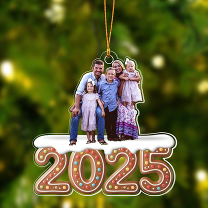 Custom Photo 2025 Gift for Friends, Couple, or Family Acrylic Ornament