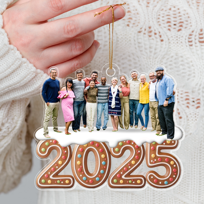 Custom Photo 2025 Gift for Friends, Couple, or Family Acrylic Ornament