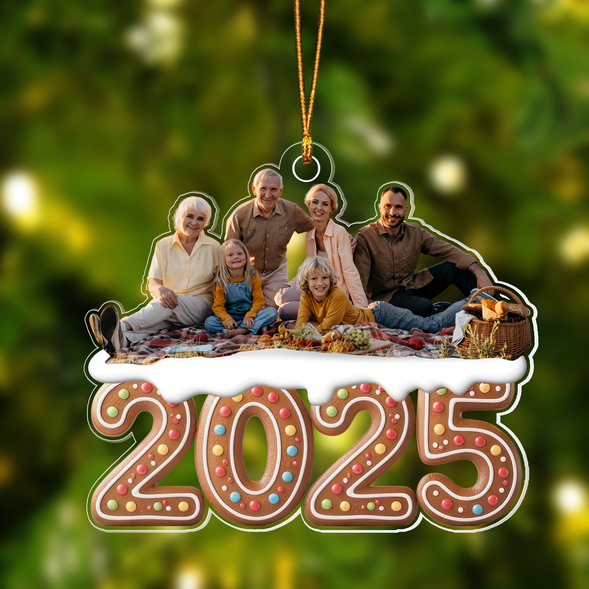 Custom Photo 2025 Gift for Friends, Couple, or Family Acrylic Ornament