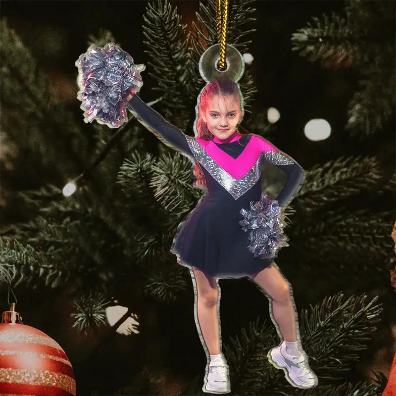 Personalized Cheerleader Ornament 2025, Custom Photo Acrylic Decoration, Unique Christmas Gift For Cheer Team Members And Girls