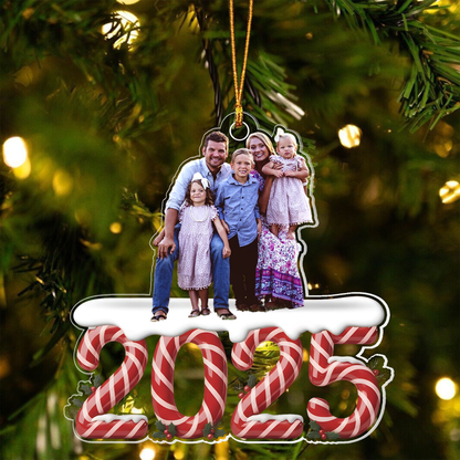 Custom Photo Family 2025 Christmas Ornaments