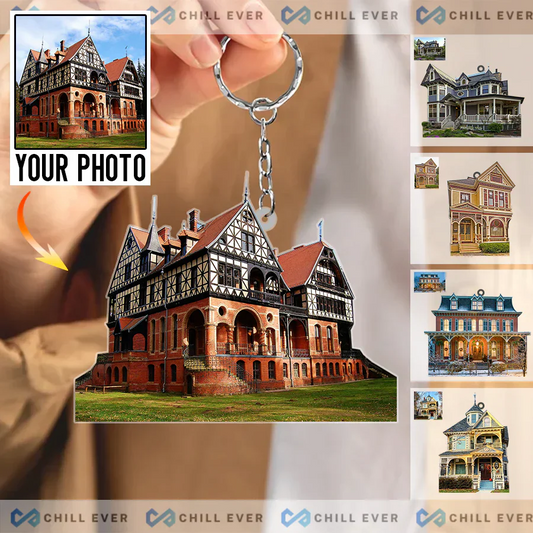 Custom Photo CTH01 Acrylic Keychain