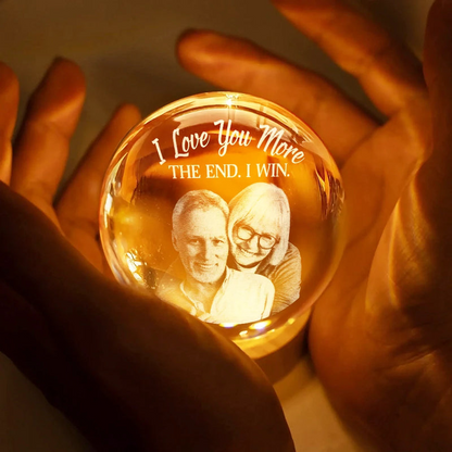 Globe Lamp with Holding Hands Line Art Romantic Night Light Unique Gift for Couples