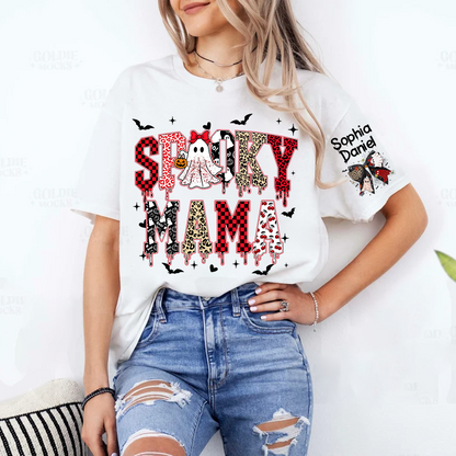 Custom Spooky Gigi And Grandkids Halloween T-shirt