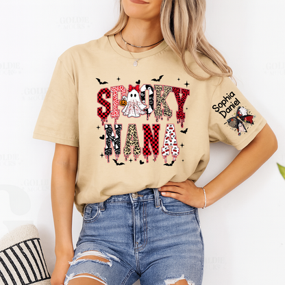 Custom Spooky Gigi And Grandkids Halloween T-shirt