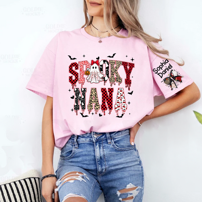 Custom Spooky Gigi And Grandkids Halloween T-shirt