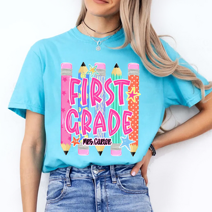 Custom Grade Level Teacher, Teacher Team, Pre-K To Fifth Grade Back To School Shirt