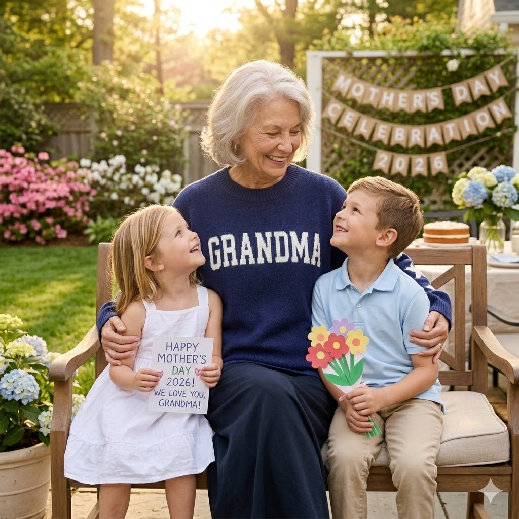 Custom Knit Sweater for Grandma, Soft Jacquard Knit Sweaters for Mom Mama Grandma Girlfriend, Mother’s Day