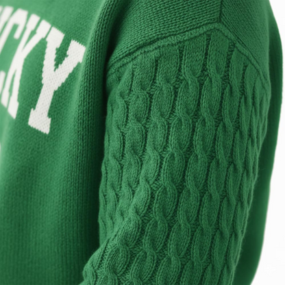 Personalized Cable Knit Sweater for Women, Custom Name Crewneck for Mom Grandma, Mothers Day Birthday Gift
