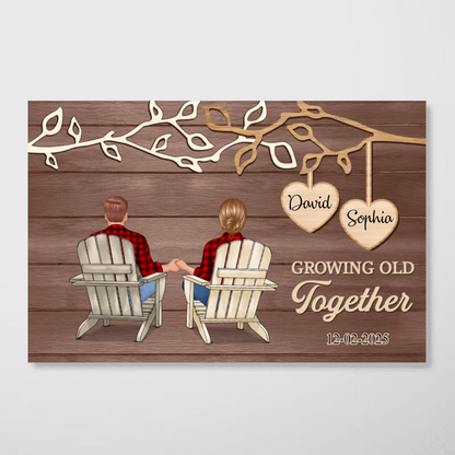 Custom Rustic Vintage Couple Tree Branch, Poster Forever Together, Names Date Romantic Anniversary Valentine Gift Poster