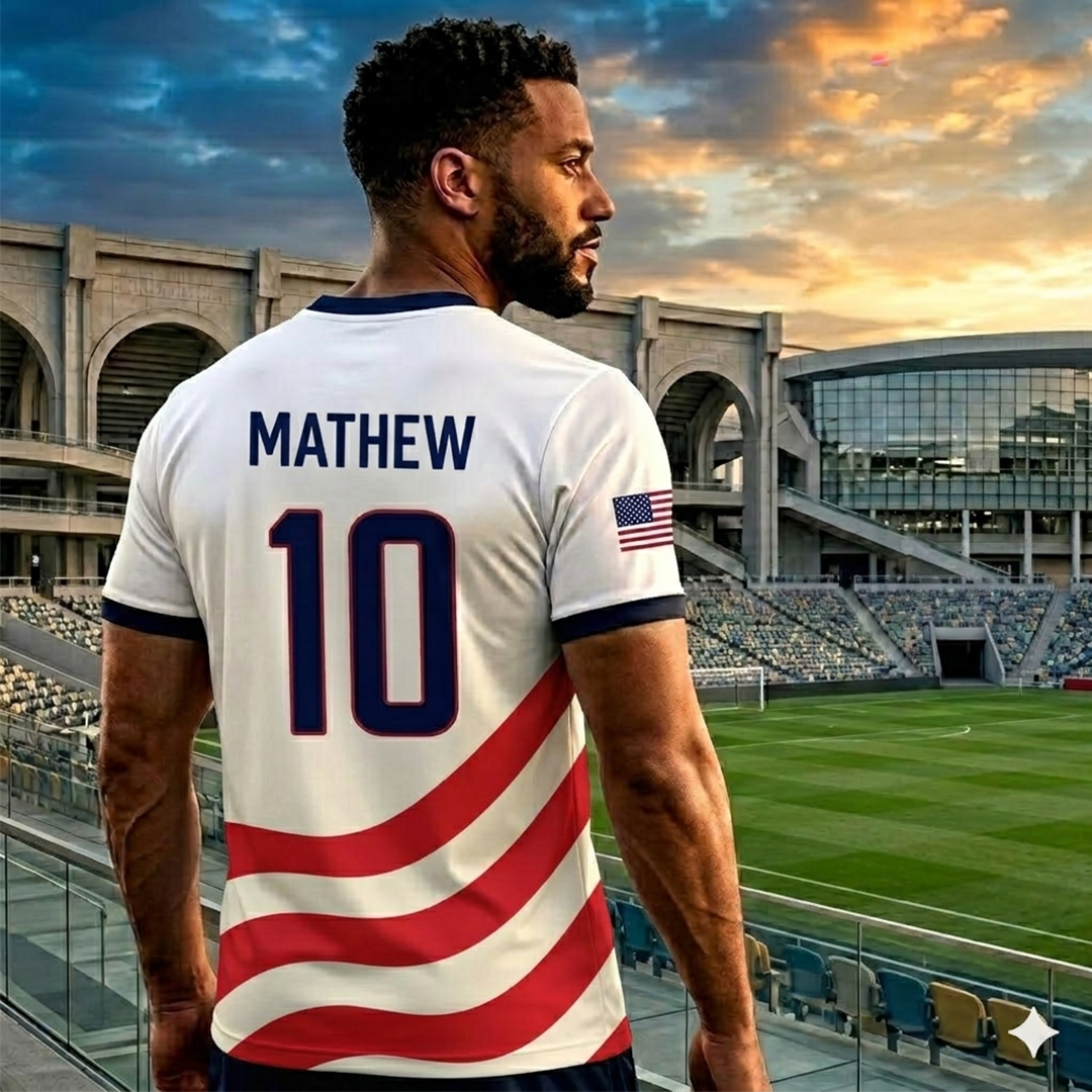 Custom USA Soccer Jersey 2026, Personalized Team Shirt for Men, Uniform with Name Number for Men Women Kids Fan Gifts