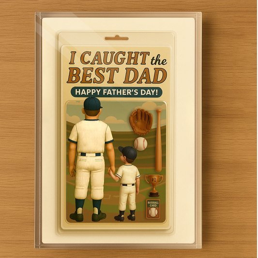 I Caught the Best Dad Baseball Custom Figure, Father's Day Gift for Dads