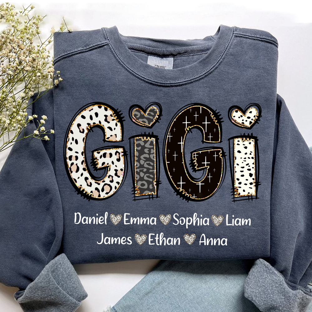 Custom Gigi Bible Style Gift For Grandma With Grandkids Sweatshirt